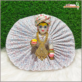 Coton Plain Floral Print Laddu Gopal Poshak